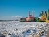 Winter on the frozen Mississippi River