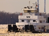 Winter on the frozen Mississippi River