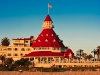 From the beach at the Hotel Del Coronado at Sunset