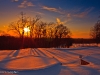 Red sunset at Sunset Country Club